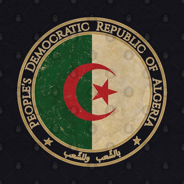 Vintage Peoples Democratic Republic of Algeria Africa African Flag by DragonXX